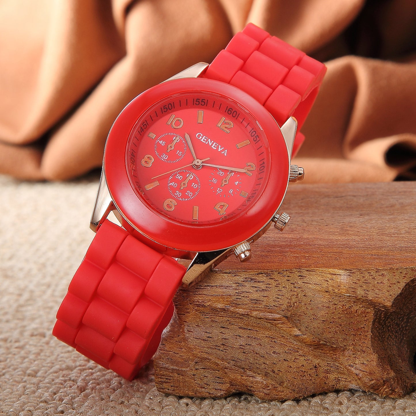 Geneva  Korean version color jelly candy color silicone watch