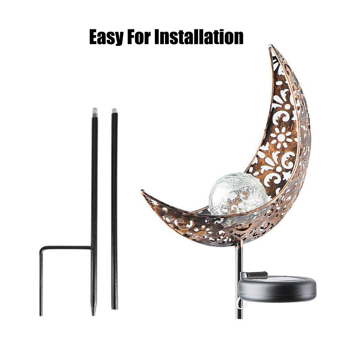 New Products Solar Moon Iron Art Light