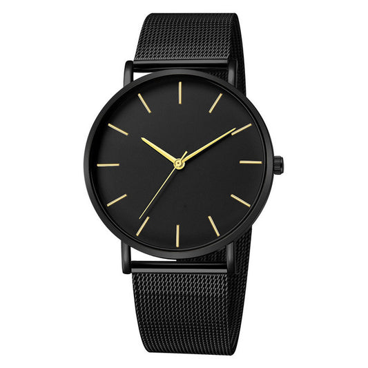 Hot selling Geneva new men & women's watch ultra-thin simple mesh strap watch