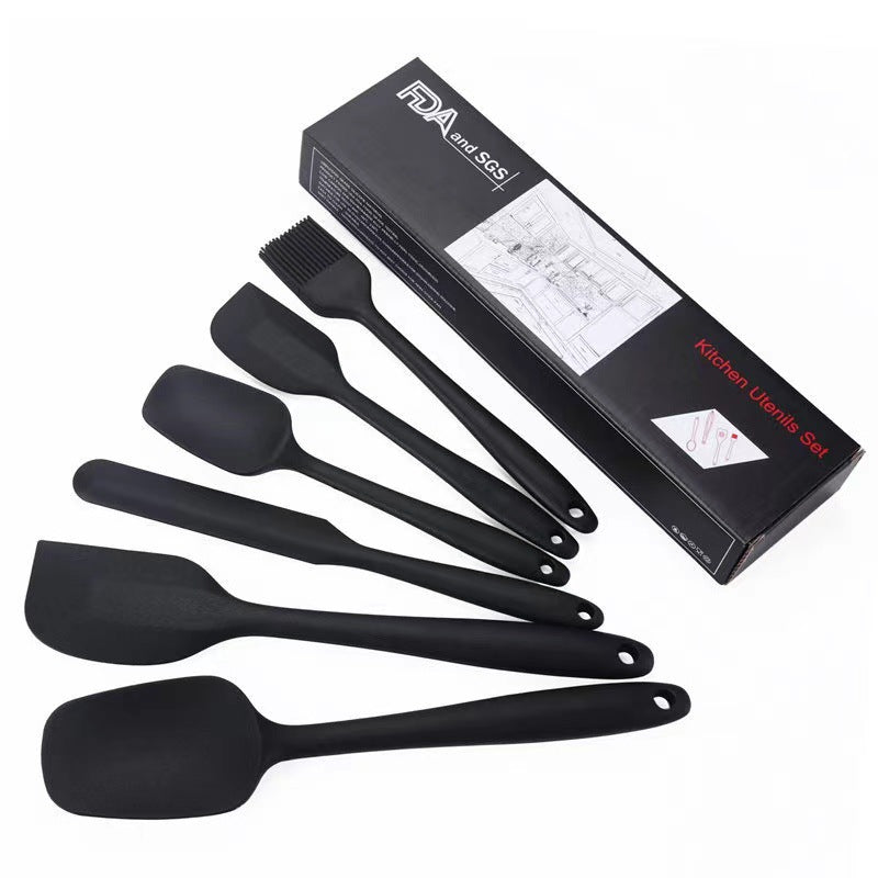 6-piece set baking scraper silicone brush baking set small scraper