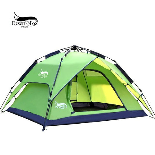 Outdoor 3-4 people quick opening camping tent