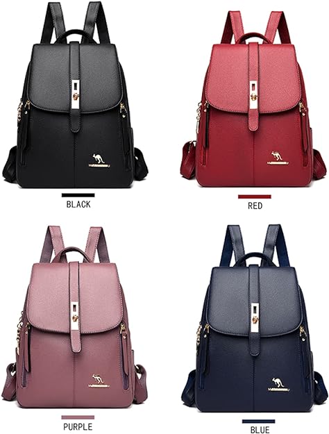 New women's bag trendy fashion soft leather mommy casual large-capacity backpack