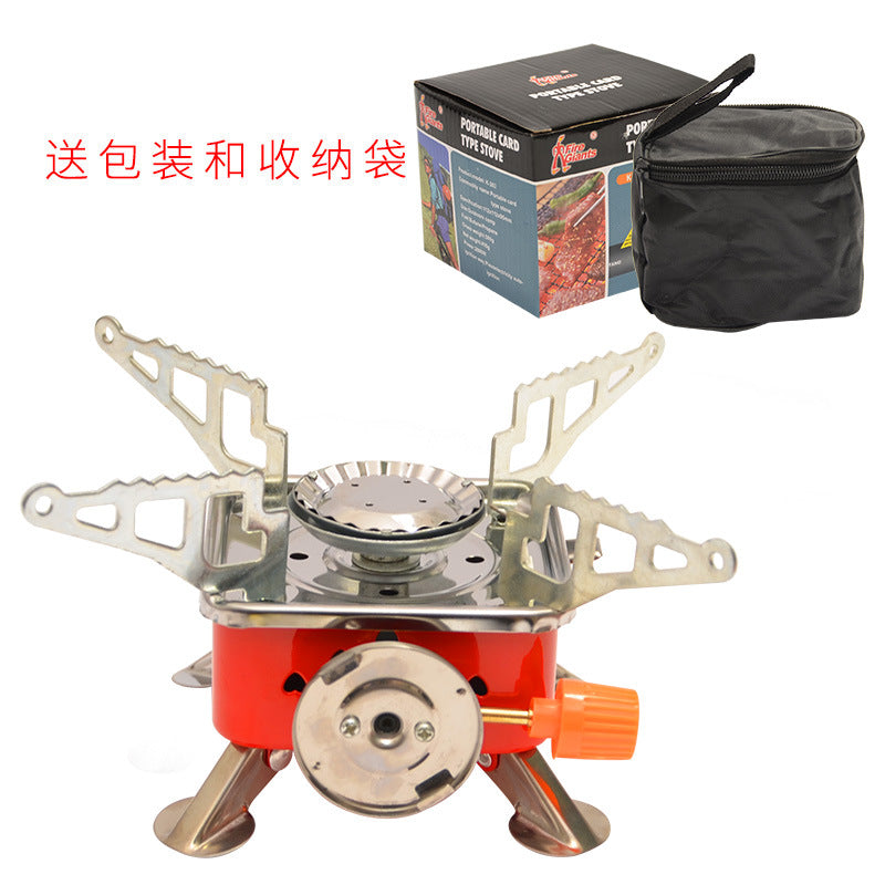 4000W Camping Stoves Folding Outdoor Gas Stove Card Type Square Palm furnace Cooking Picnic Split Stoves Cooker Burners