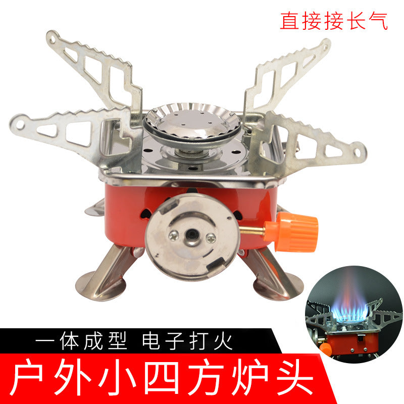 4000W Camping Stoves Folding Outdoor Gas Stove Card Type Square Palm furnace Cooking Picnic Split Stoves Cooker Burners