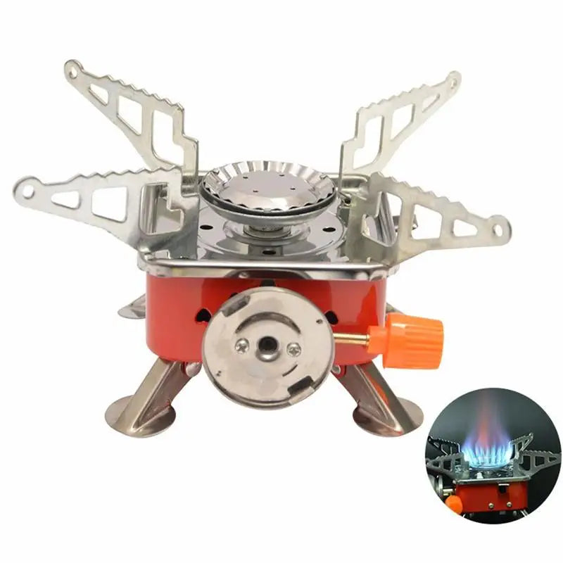 4000W Camping Stoves Folding Outdoor Gas Stove Card Type Square Palm furnace Cooking Picnic Split Stoves Cooker Burners