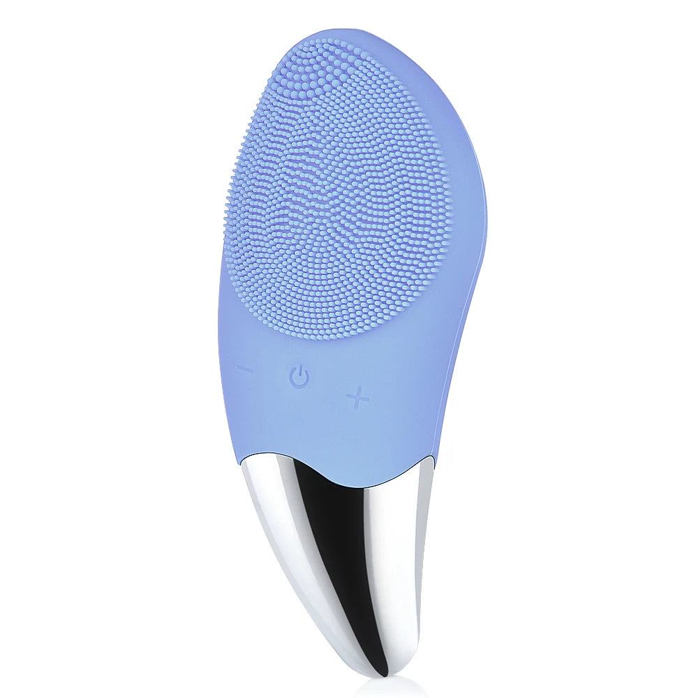 Mini Electric Facial Cleansing Brush Silicone Sonic Face Cleaner Deep Pore Cleaning Skin Massager Face Cleansing Skin Care Tools