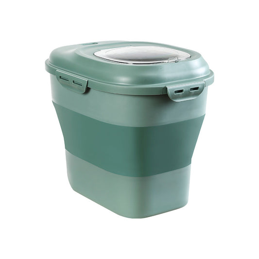 Folding rice storage bucket