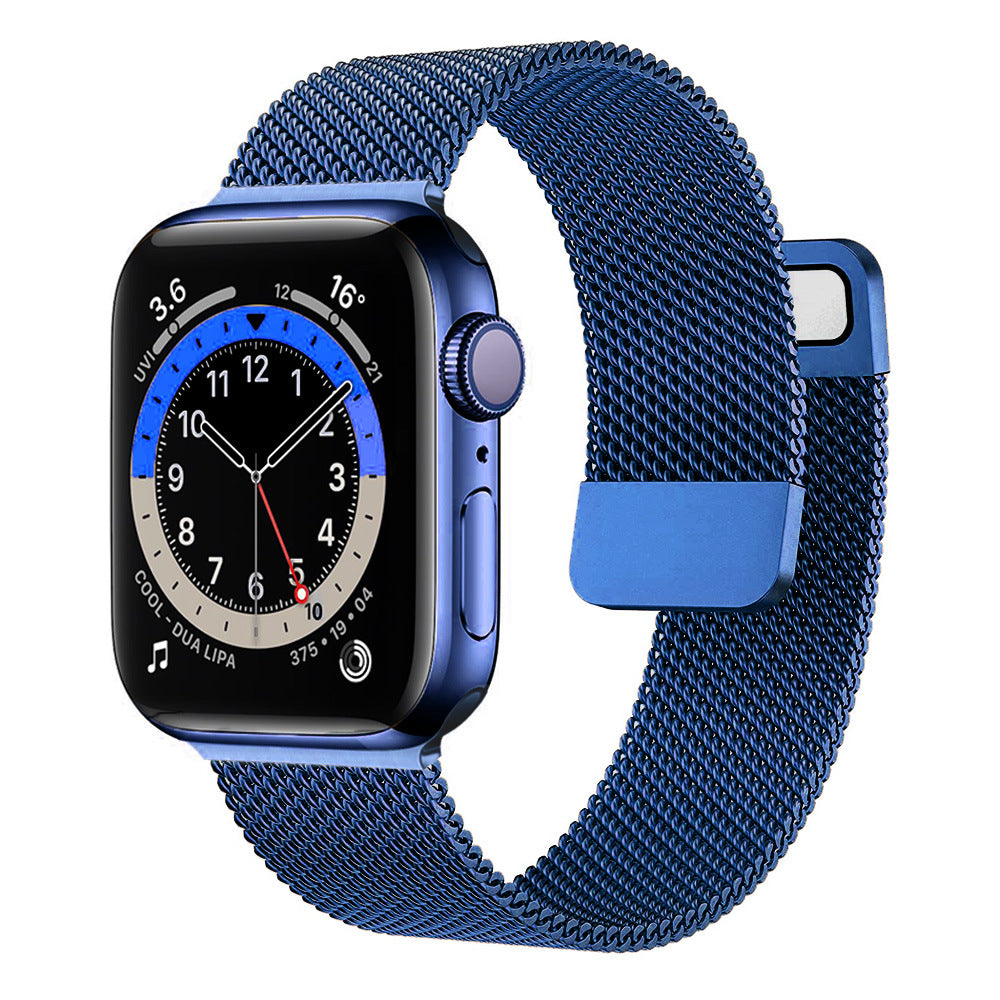 Suitable for Apple Watch 1-7, SE generation, Milanese modified two-section stainless steel strap