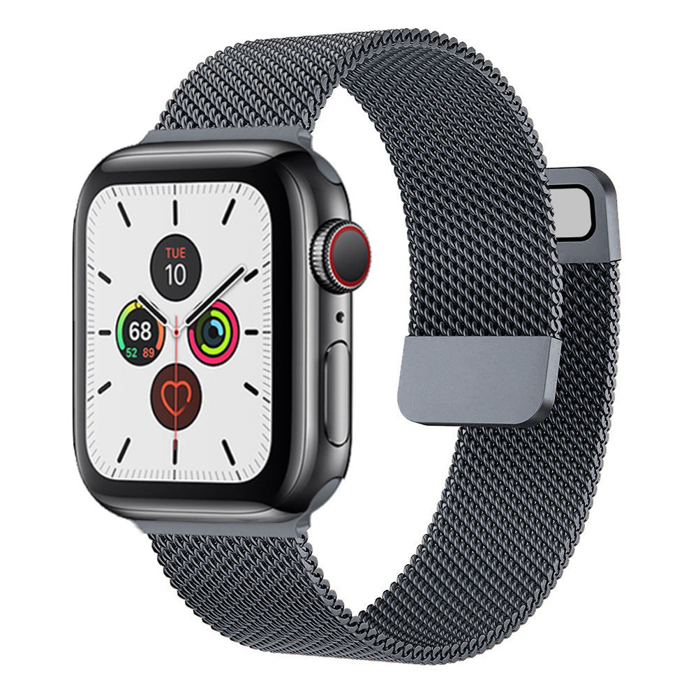 Suitable for Apple Watch 1-7, SE generation, Milanese modified two-section stainless steel strap