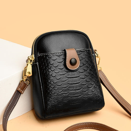 Summer new middle-aged women's bag cold ice crocodile pattern one-shoulder Messenger bag atmospheric mother bag