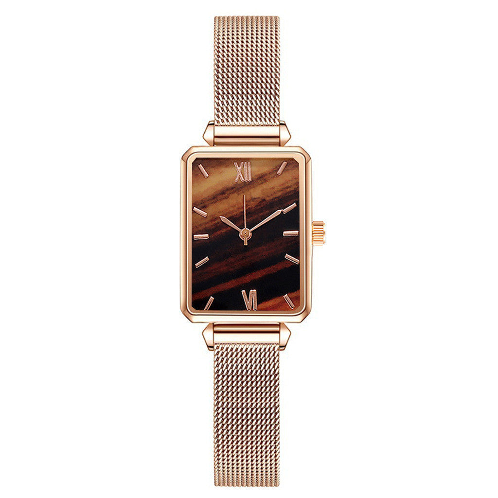 Square head quartz women's watch