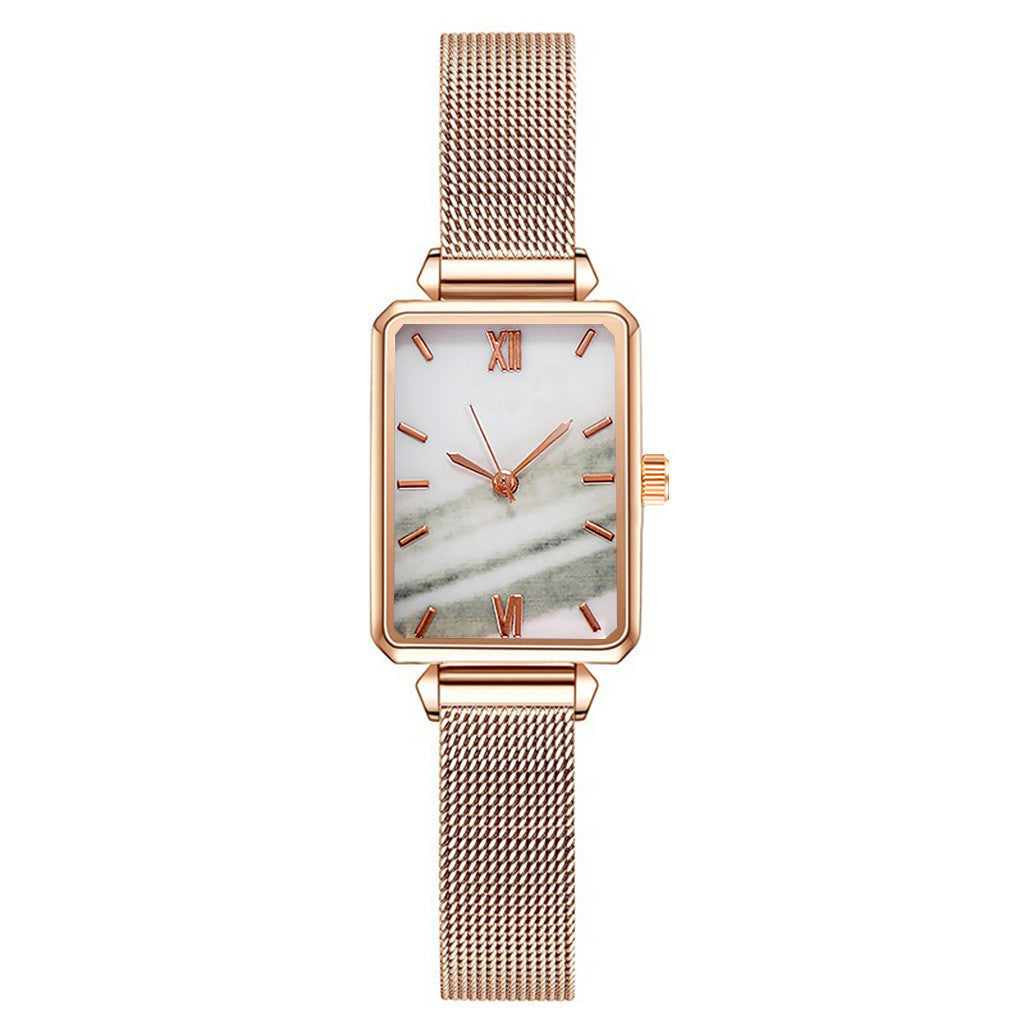 Square head quartz women's watch