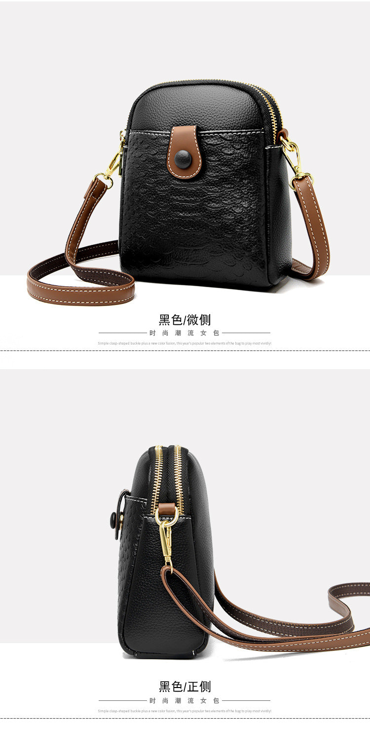 Summer new middle-aged women's bag cold ice crocodile pattern one-shoulder Messenger bag atmospheric mother bag