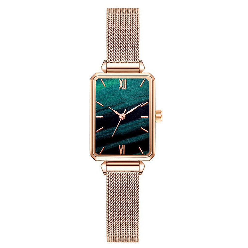 Square head quartz women's watch