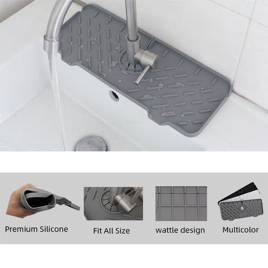 Faucet splash-proof silicone drain drying pad