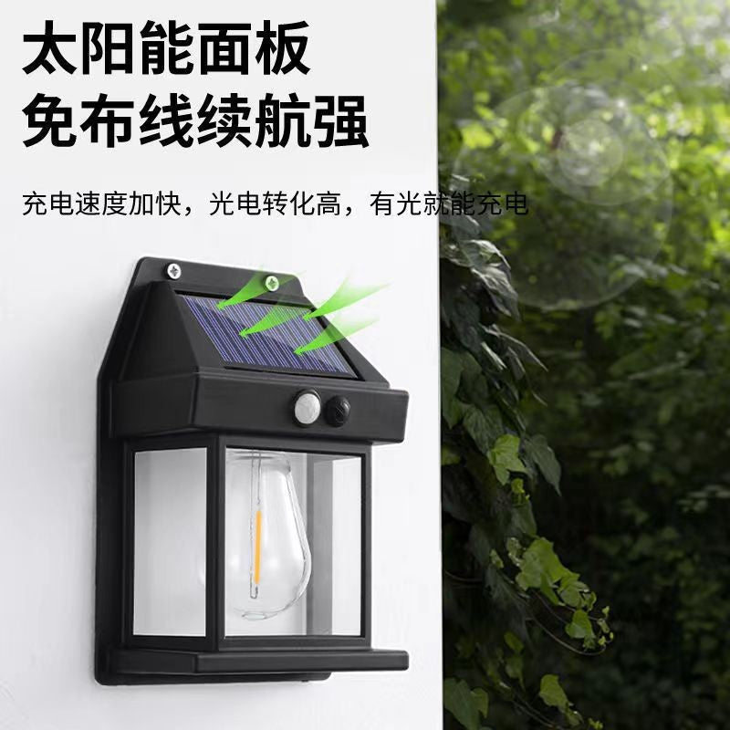 New outdoor solar waterproof wall lamp