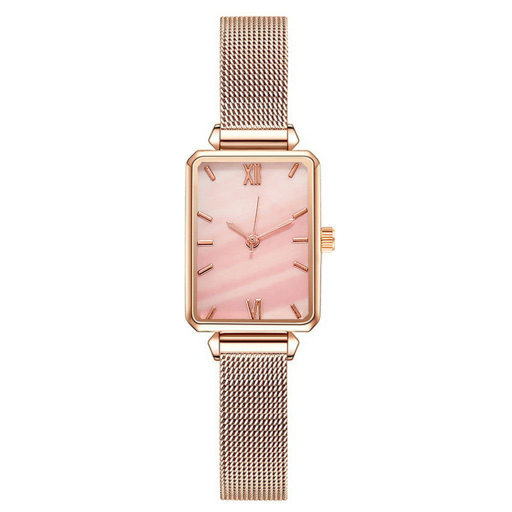 Square head quartz women's watch