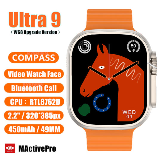 Ultra 9 450mAh Bluetooth Call Microwear Smart Watch