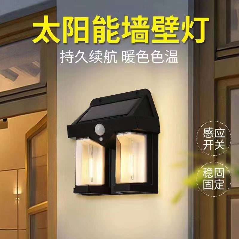 New outdoor solar waterproof wall lamp