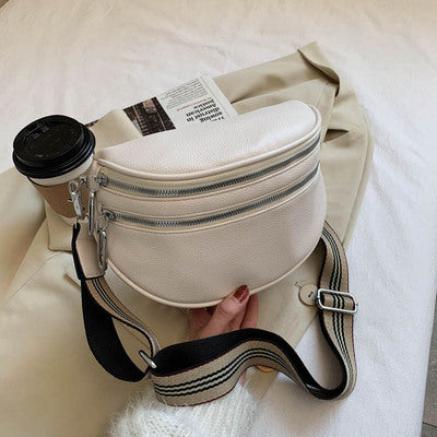 New popular wide shoulder strap shoulder bag trendy fashion Messenger bag versatile large capacity chest bag