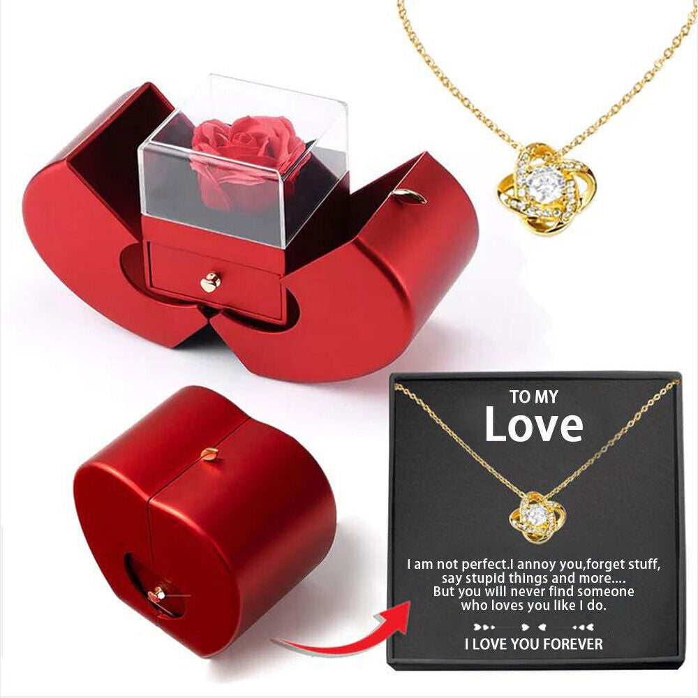 Red Apple Jewelry Box Necklace