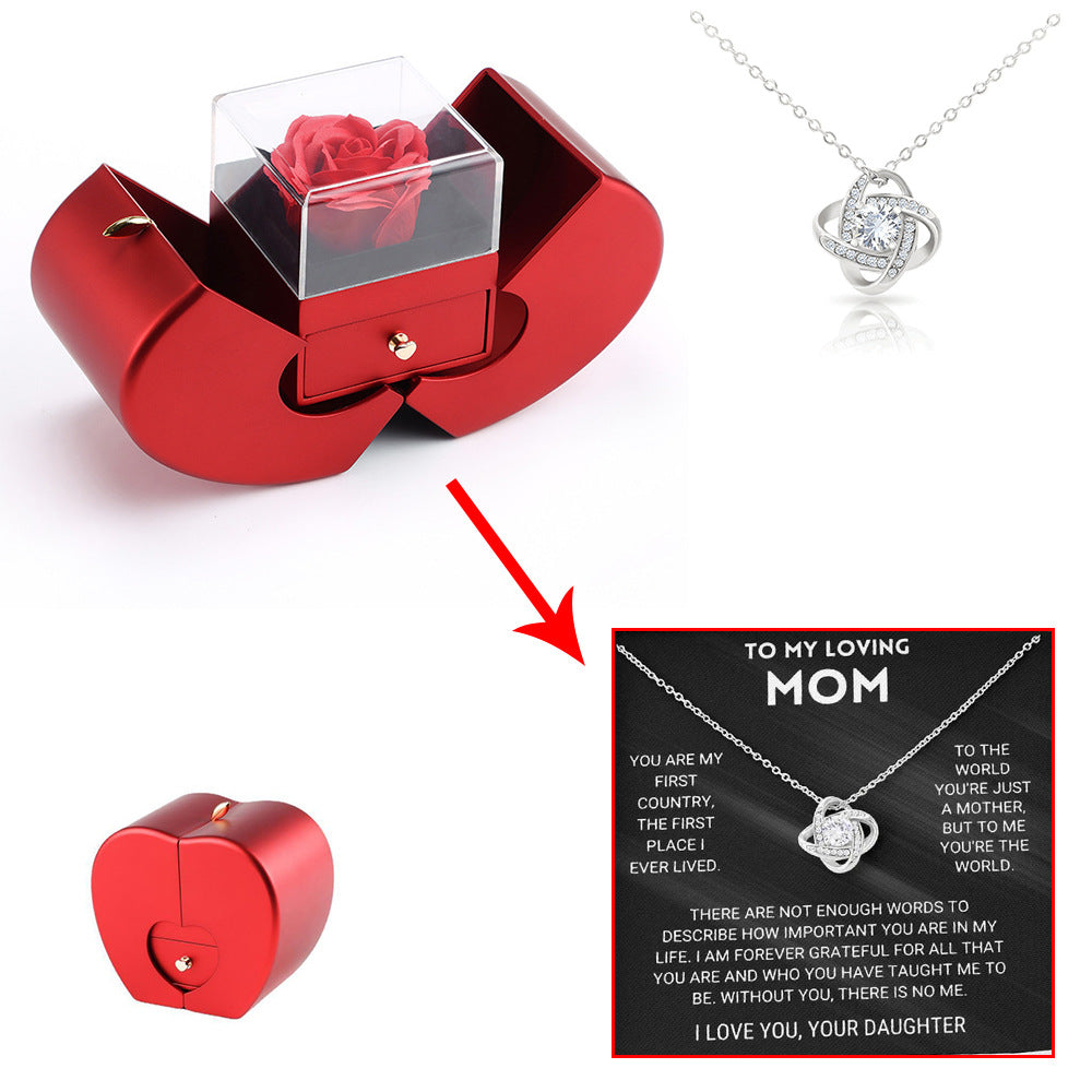 Red Apple Jewelry Box Necklace